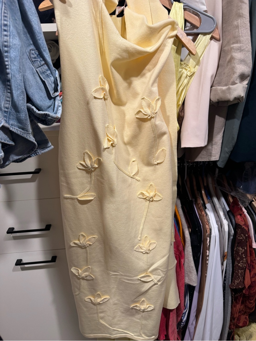 Meshki Wynn Floral Knit Midi Dress- L NWT - Picture 5 of 9